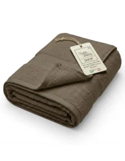 Telo Doccia Taupe 100x150 in Spugna 100% Cotone 450 g/m² Made in Italy