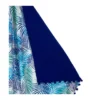 TELO mare doppio KIKOY Foglie Blu in COTONE e in SPUGNA con ZAINO KEEP