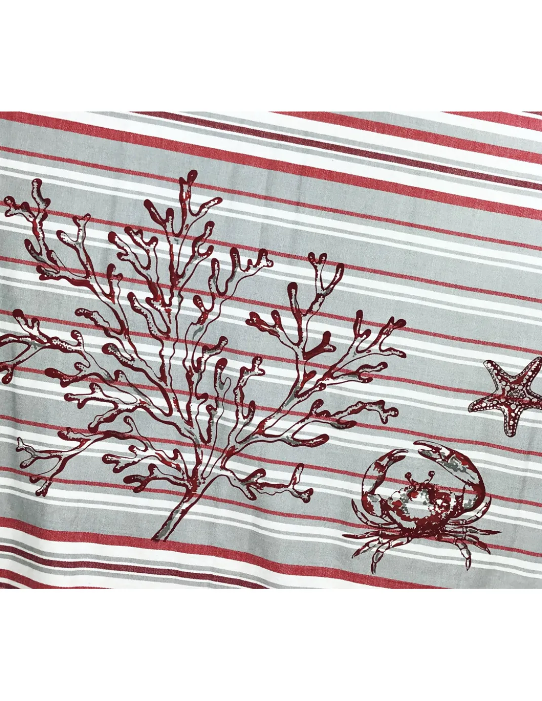TELO MARE FOUTA GRANCHIO Rosso misura GRANDE con zaino Spiaggia KEEP CALM CM.100X200
