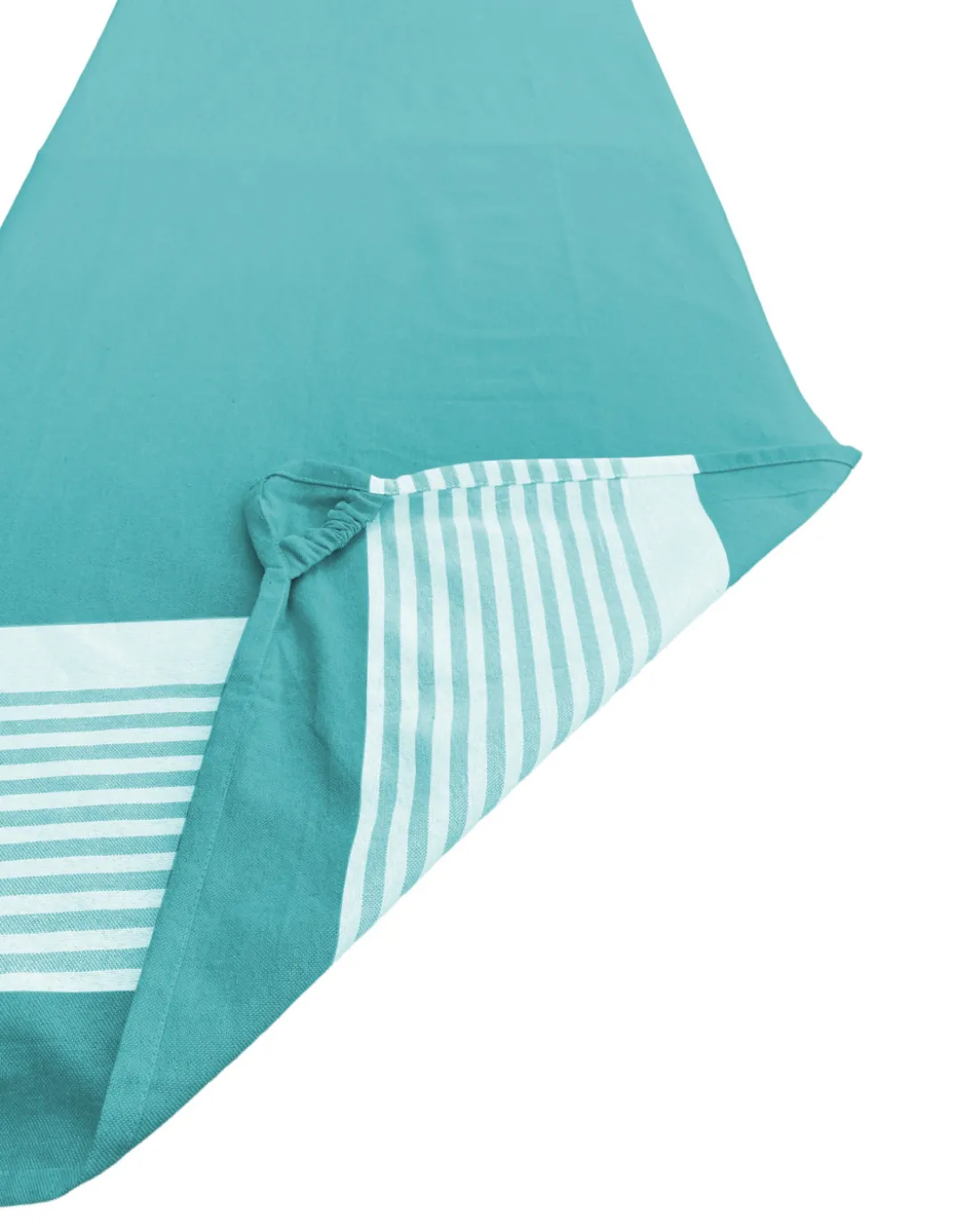 TELO MARE fouta LETTINO ALVIN SMERALDO in cotone BEDDY BEACH © CON TASCHE MISURA CM. 75 X 195 e zaino SPIAGGIA