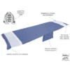 TELO MARE fouta LETTINO ALVIN BLU in cotone BEDDY BEACH © CON TASCHE MISURA CM. 75 X 195 e zaino SPIAGGIA