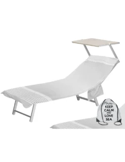 TELO MARE fouta LETTINO ALVIN GRIGIO in cotone BEDDY BEACH © CON TASCHE MISURA CM. 75 X 195 e zaino SPIAGGIA