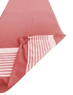 TELO MARE fouta LETTINO ALVIN ROSSO in cotone BEDDY BEACH © CON TASCHE MISURA CM. 75 X 195 e zaino SPIAGGIA