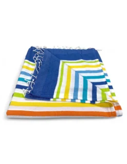 TELO MARE fouta PESCI COLORATI misura GRANDE con zaino Spiaggia KEEP CALM CM.100X200