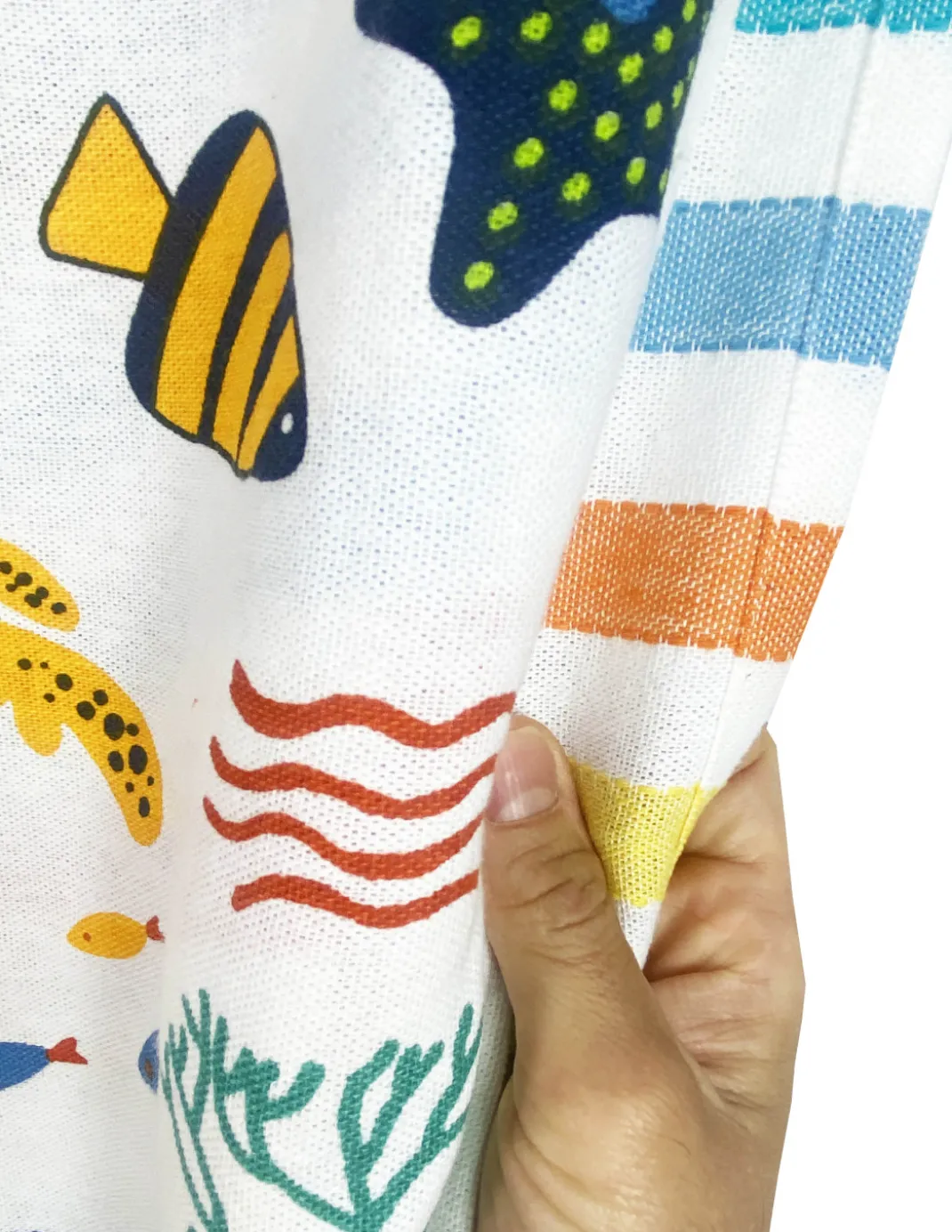 TELO MARE fouta PESCI COLORATI misura GRANDE con zaino Spiaggia KEEP CALM CM.100X200