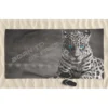 TELO MARE in spugna Leopardo BORN to BE FREE misura grande cm. 90 X 170