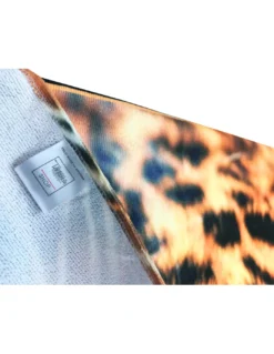 TELO MARE in spugna LEOPARDO misura grande cm. 90 X 170