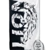 TELO MARE in spugna puro cotone LION misura grande cm. 90 X 170 e zaino spiaggia