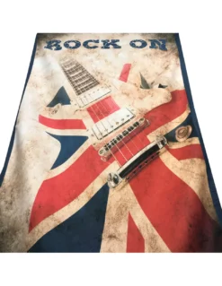 TELO MARE in spugna ROCK ON misura grande cm. 90 X 170 chitarra elettrica