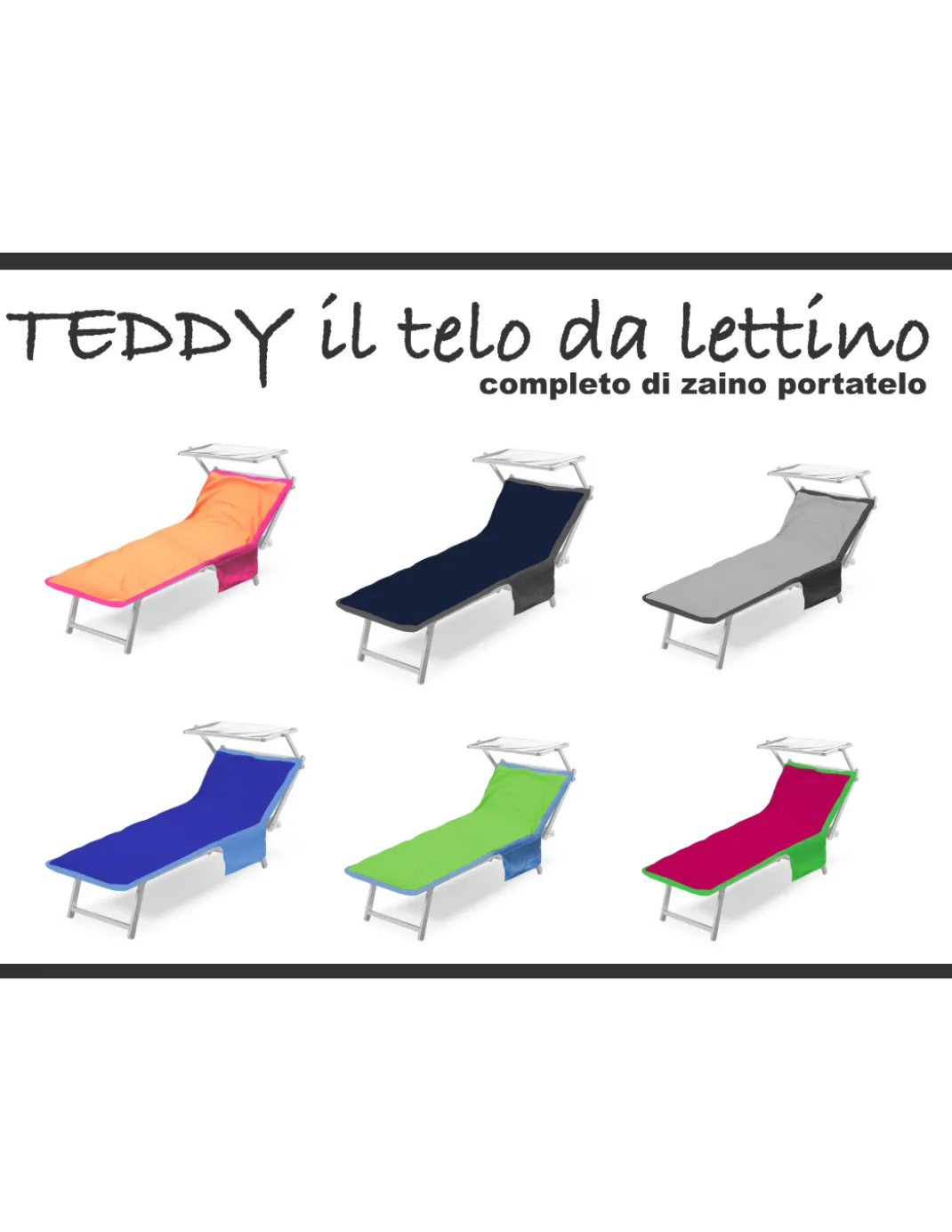 TELO MARE LETTINO TEDDY IN MICROFIBRA CON TASCHE MISURA CM. 80 X 190 ARANCIO CON ZAINO
