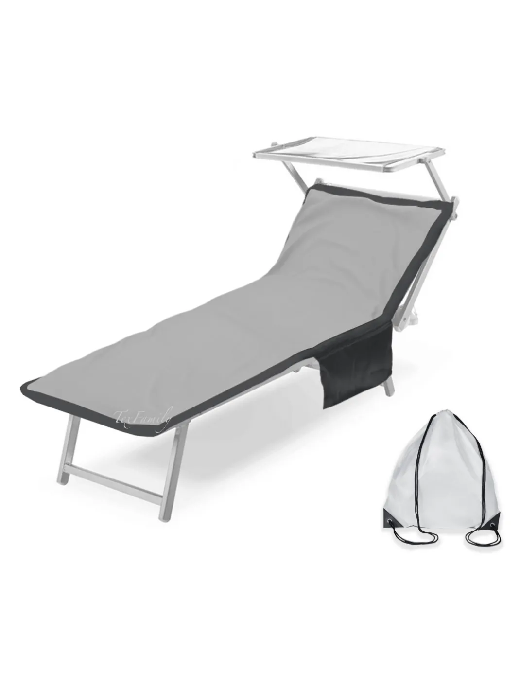 TELO MARE LETTINO TEDDY IN MICROFIBRA CON TASCHE MISURA CM. 80 X 190 GRIGIO