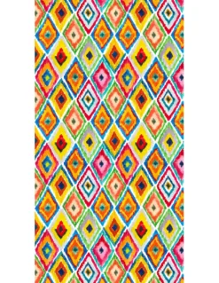 TELO Mare LETTINO TEDDY ROMBI COLORATI In microfibra CON TASCHE MISURA cm. 80 X 190