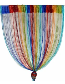 TENDA a FILI Vivienne per porta CM. 150X300 tinta unita MULTICOLORE