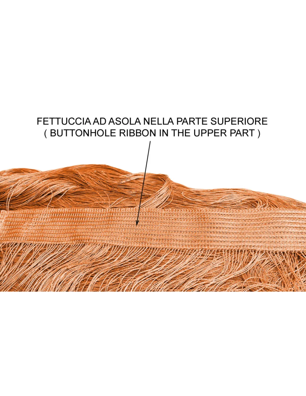TENDA a FILI Vivienne per porta CM. 150X300 tinta unita ARANCIO