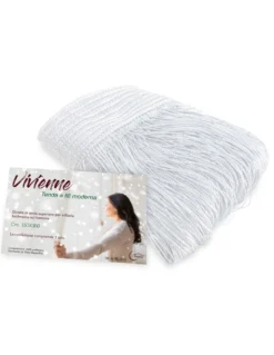 TENDA a FILI Vivienne per porta CM. 150X300 tinta unita BIANCO
