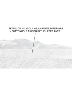 TENDA a FILI Vivienne per porta CM. 150X300 tinta unita BIANCO