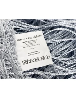 TENDA a FILI Vivienne per porta CM. 150X300 tinta unita GRIGIO