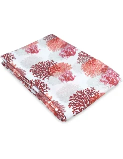 TENDA CORALLO rossa cm.160X300 confezionata MADE in ITALY misto lino