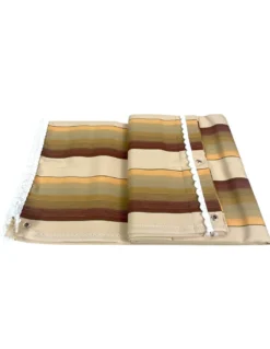 Tenda da Sole Ombralux Malta - Acrilico Dralon® Beige Righe Marroni - Occhielli Acciaio, Made in Italy