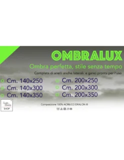 Tenda da Sole Ombralux Malta - Acrilico Dralon® Beige Righe Marroni - Occhielli Acciaio, Made in Italy