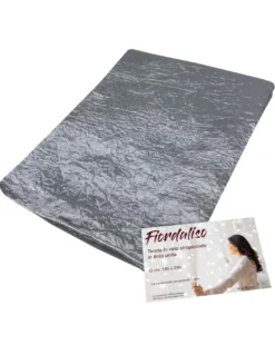 TENDA FIORDALISO in tinta UNITA GRIGIO cm. 140X290 confezionata