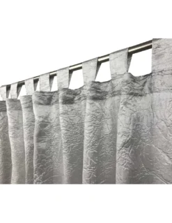 TENDA FIORDALISO in tinta UNITA GRIGIO cm. 140X290 confezionata