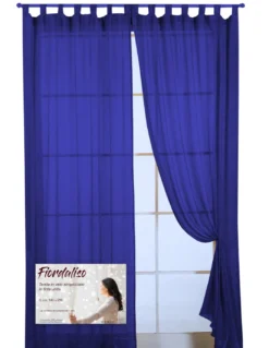 TENDA FIORDALISO in tinta unita BLU SCURO CM. 140X290 confezionata