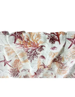 TENDA loneta mare MARINO coralli ROSSO cm. 150x280 MADE IN ITALY