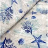TENDA loneta mare MARINO coralli BLU cm. 150x280 MADE IN ITALY