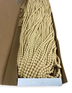 TENDA Mariel © SOFFICE a PERLINE in Stoffa Morbida Anti insetti antirumore a Fili BEIGE