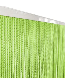 Tenda Mariel Soffice a Perline in Stoffa Anti Insetti e Antirumore - Modificabile - Colore Verde