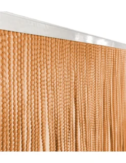 Tenda Mariel Soffice a Perline in Stoffa Anti Insetti e Antirumore - Modificabile - Colore Ruggine
