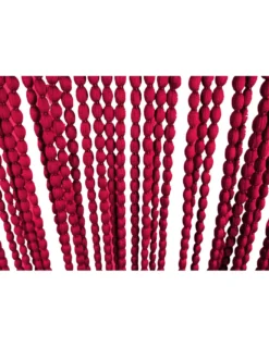 TENDA Mariel © SOFFICE a PERLINE in Stoffa Morbida Anti insetti antirumore a Fili ROSSO