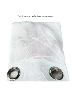 TENDA moderna GIUSY in tinta unita BIANCO cm. 140X280 confezionata