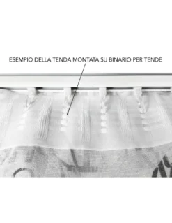 TENDA moderna SCRITTE cm.160X300 confezionata MADE in ITALY misto lino