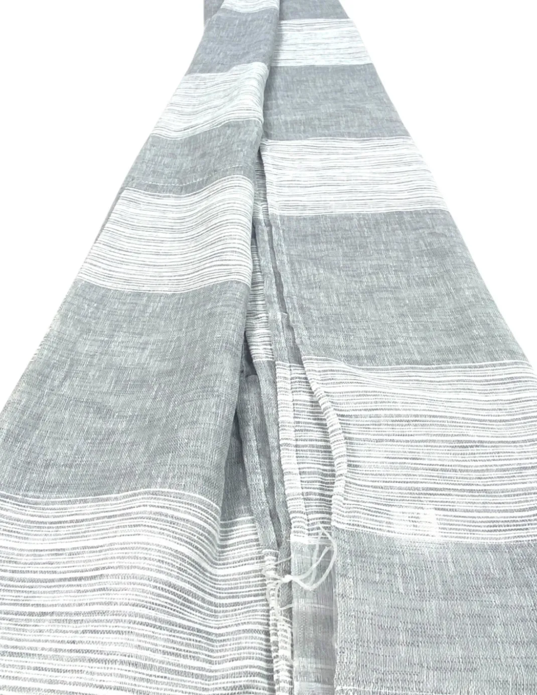 Tenda Monaco Grigia - Pannello 140x300 cm Righe Moderne - Fettuccia Universale per Bastoni o Binari