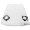 TENDA NOEMI ricamo MODERNO FOGLIA bianco cm. 140x290