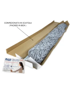 TENDA PABLO © a PERLINE anti insetti GRIGIO in PVC antirumore con asta in METALLO