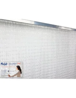 TENDA PABLO © a PERLINE anti insetti TRASPARENTE in PVC antirumore con asta in METALLO