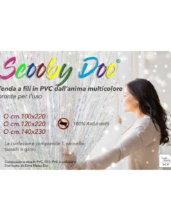 TENDA PERLINE Scooby Doo © A FILI in PVC Morbidi Anti insetti antirumore MULTICOLORE