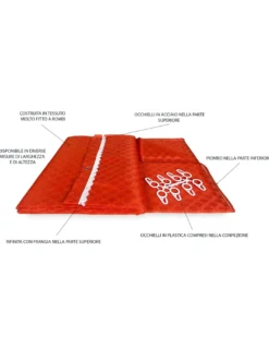 TENDA rete ZANZARIERA a ROMBO da esterno piombata in 8 misure diverse unito ARANCIO