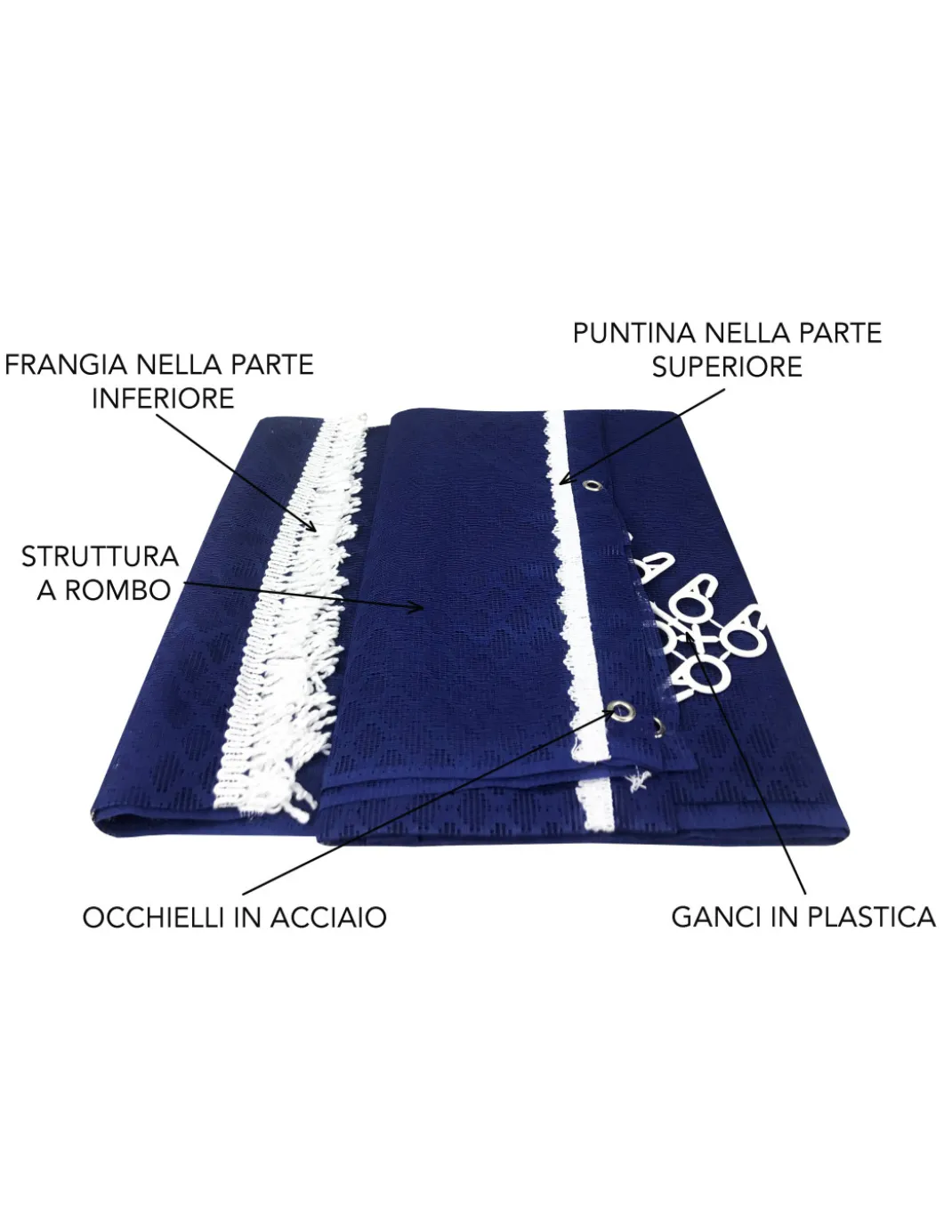 TENDA rete ZANZARIERA da esterno GIARDINO BALCONE rombo unito BLU cm.150X250 qualità extra