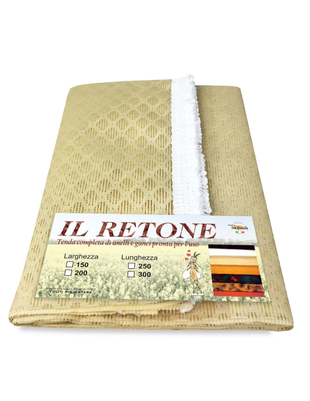 TENDA rete ZANZARIERA da esterno GIARDINO BALCONE rombo unito BEIGE cm.150X250 qualità extra