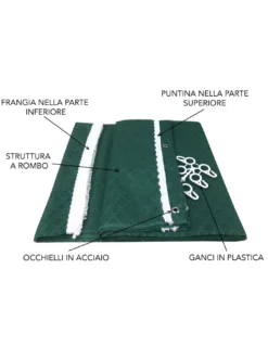 TENDA rete ZANZARIERA da esterno GIARDINO BALCONE rombo unito VERDE cm.150X250 qualità extra