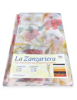 TENDA rete ZANZARIERA MARQUISETTE da esterno piombata PAPAVERI in 4 misure diverse