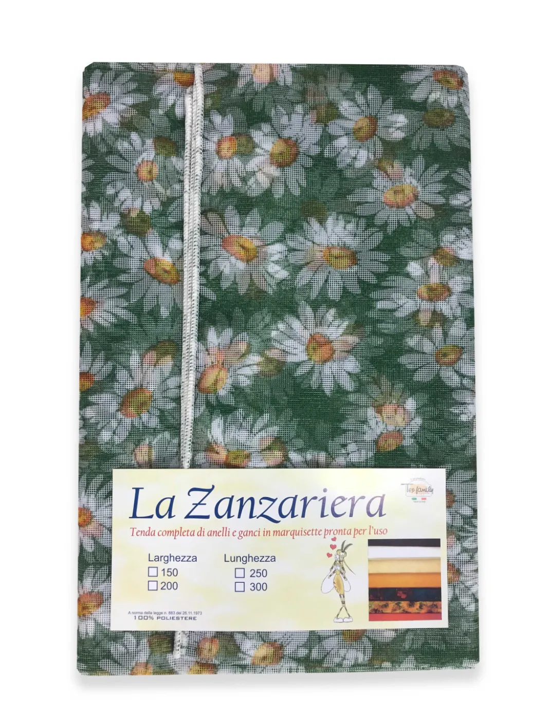 TENDA rete ZANZARIERA MARQUISETTE da esterno piombata MARGHERITE in 4 misure diverse