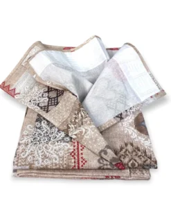 TENDA SHABBY rosso cm.150X280 Tirolese confezionata MADE in ITALY