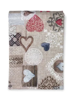 TENDA SHABBY rosso cm.150X280 Tirolese confezionata MADE in ITALY