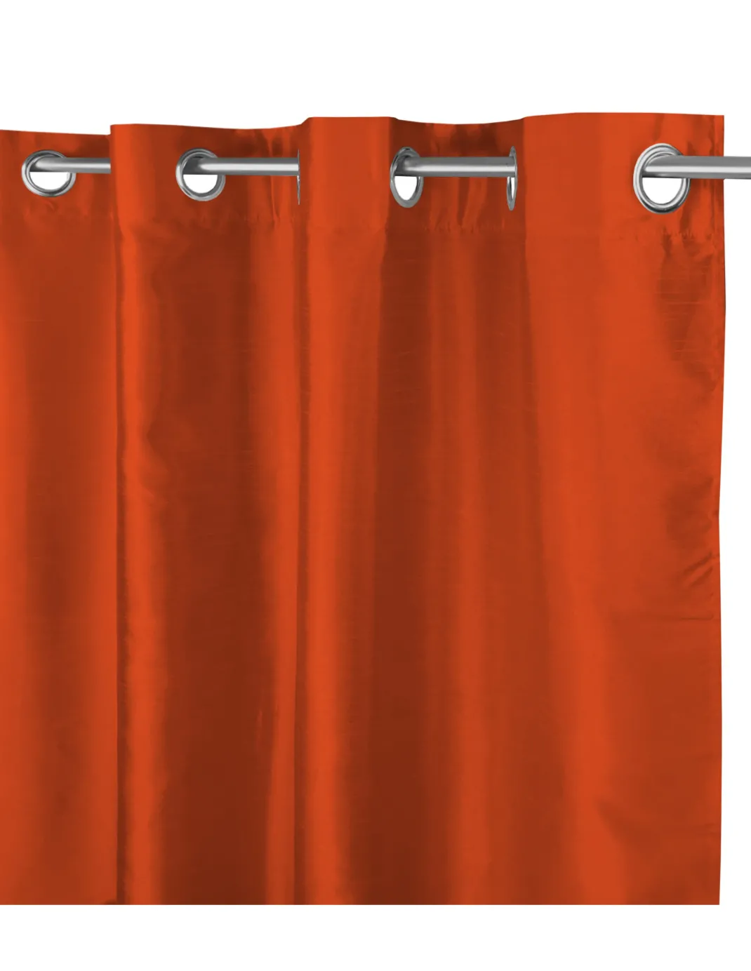 TENDA SHAY in tinta unita ARANCIO RUGGINE cm. 140X290 CONFEZIONATA