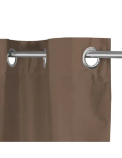 TENDA SHAY in tinta unita MARRONE cm. 140X290 CONFEZIONATA